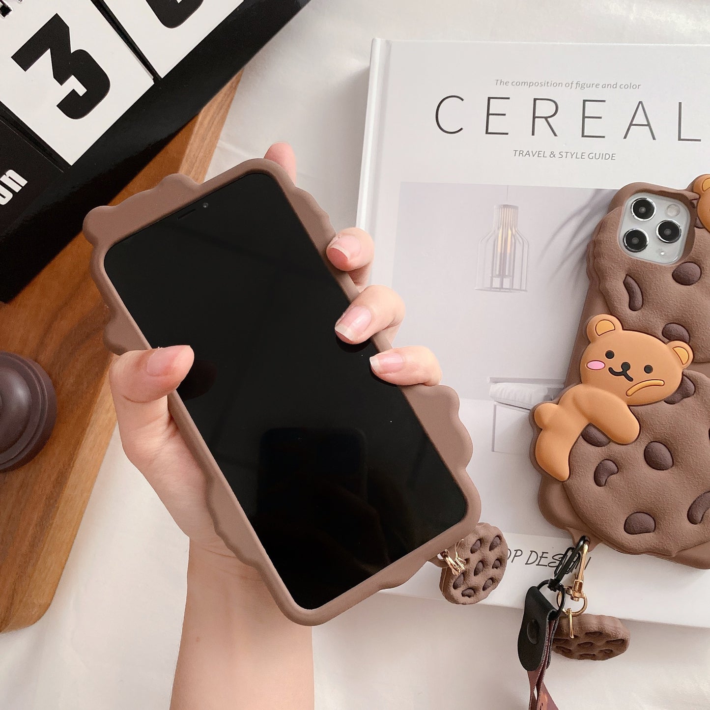 Cartoon Cute Biscuit Bear Phone Case