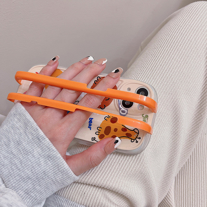 Cute Animal Phone Case New Orange Stand