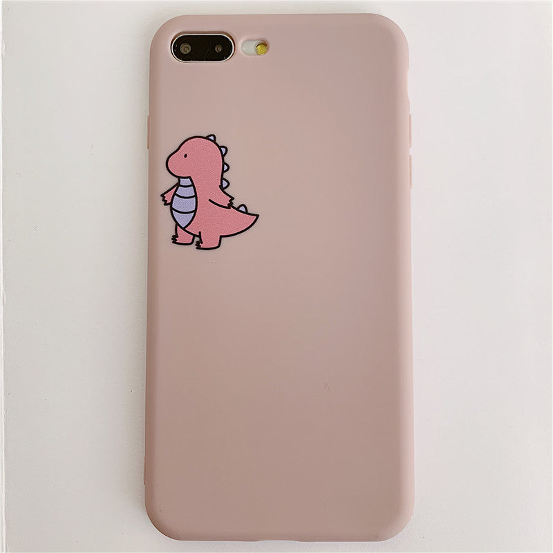 Cute dinosaur silicone liquid tpu phone case