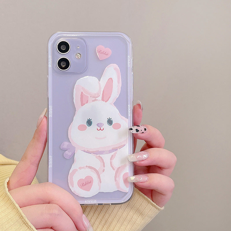 Cute Cartoon Bear And Rabbit Phone Case