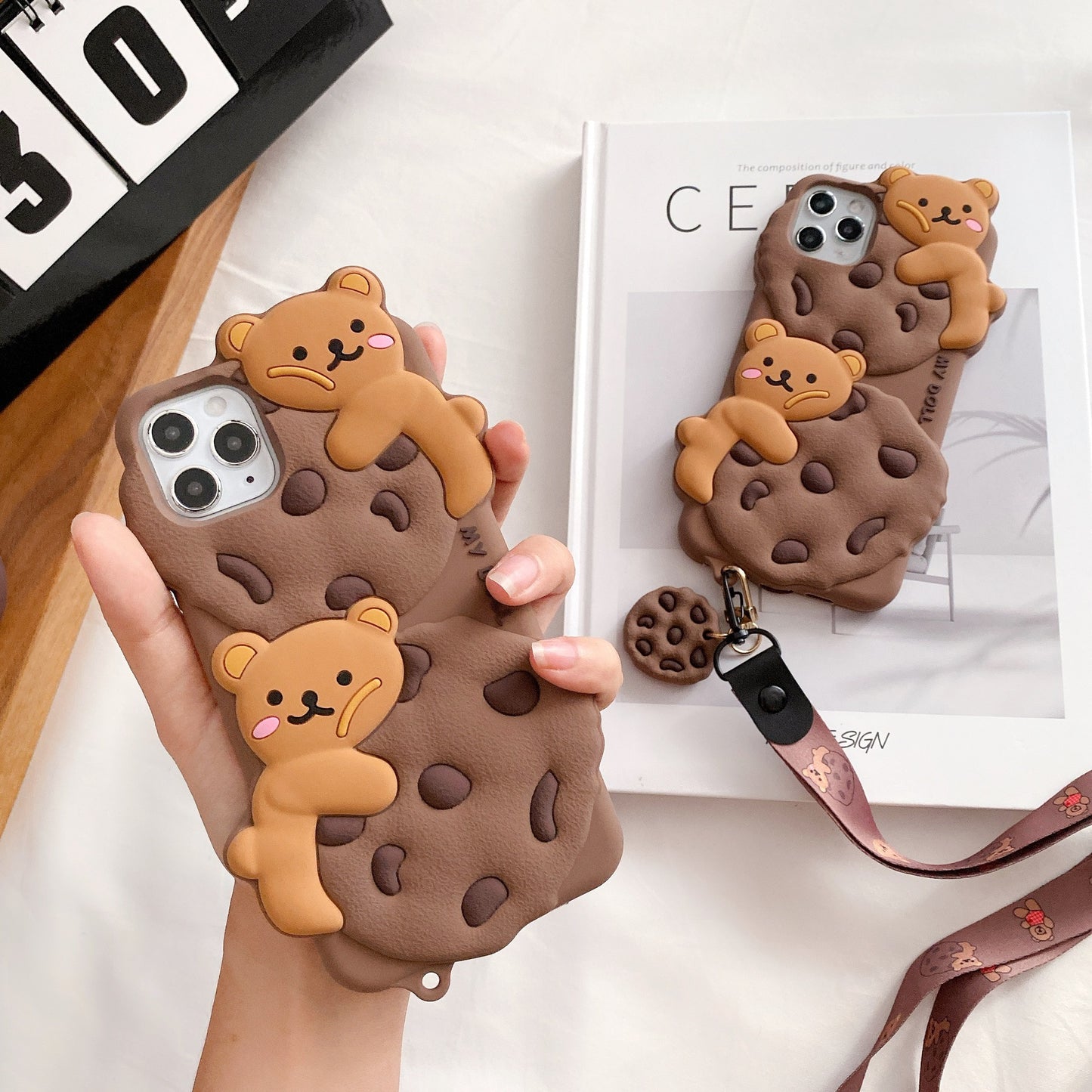 Cartoon Cute Biscuit Bear Phone Case