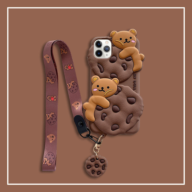 Cartoon Cute Biscuit Bear Phone Case