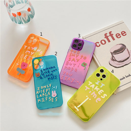 Laser Graffiti Cute Phone Case Fashion