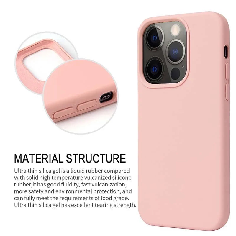 Luxury Official Original Silicone Case for iPhone 15 Pro Max iphone 11 13 12 14 Pro Max For Apple Cover for iPhone 14Plus 15Plus