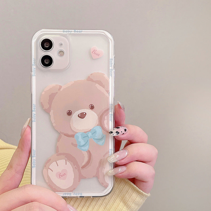 Cute Cartoon Bear And Rabbit Phone Case