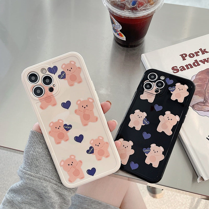 Cute Bear Pattern Printed Phone Case