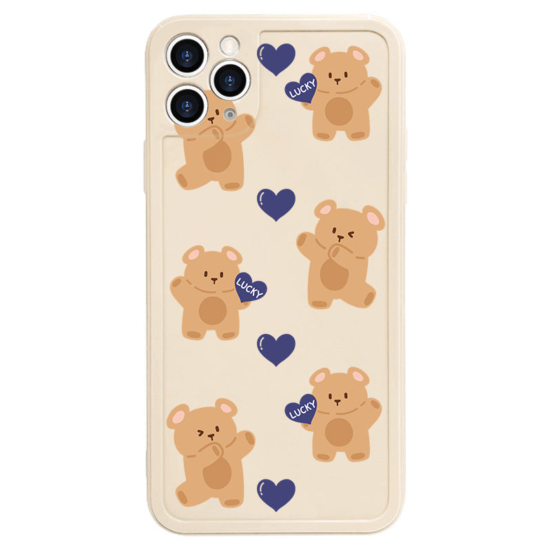 Cute Bear Pattern Printed Phone Case