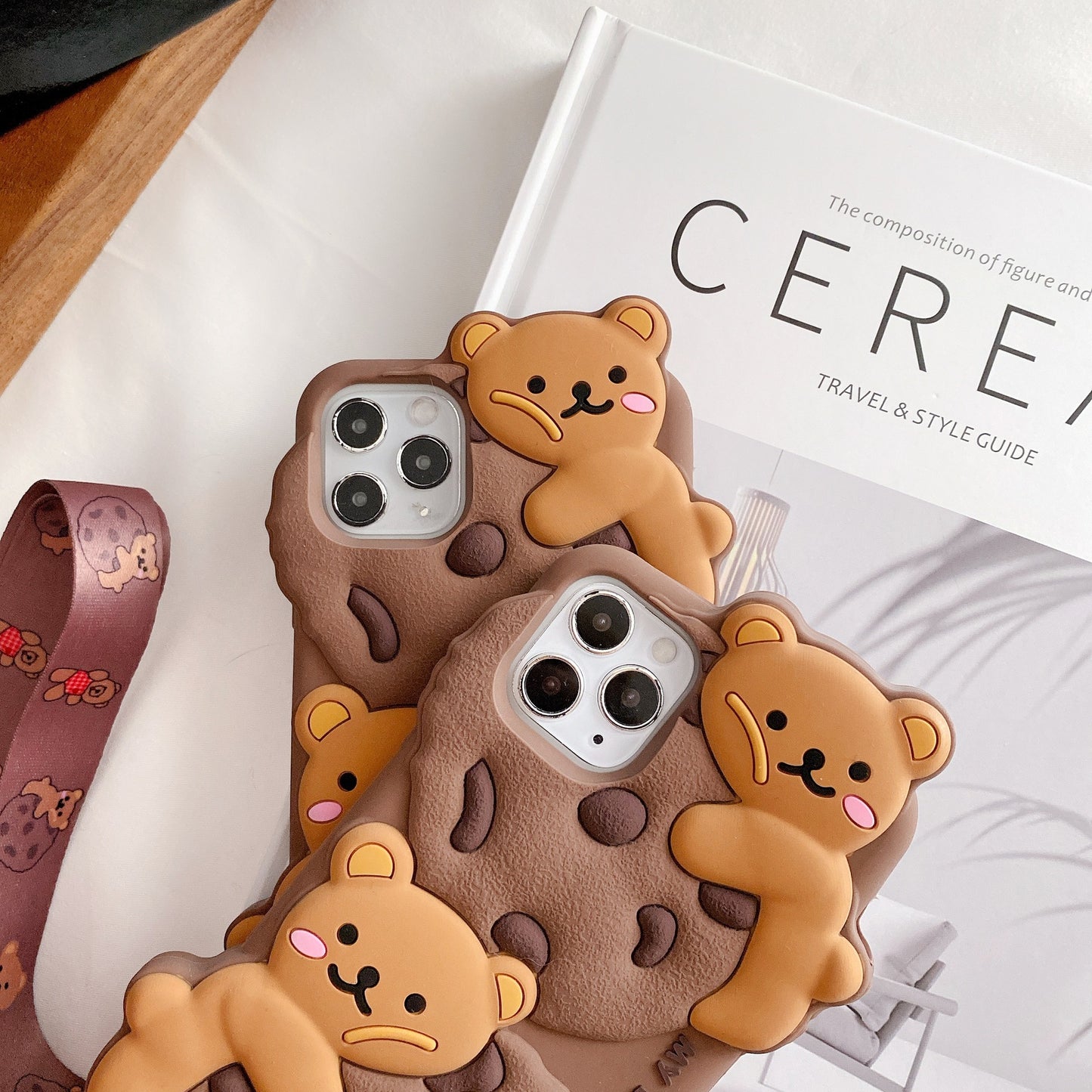 Cartoon Cute Biscuit Bear Phone Case