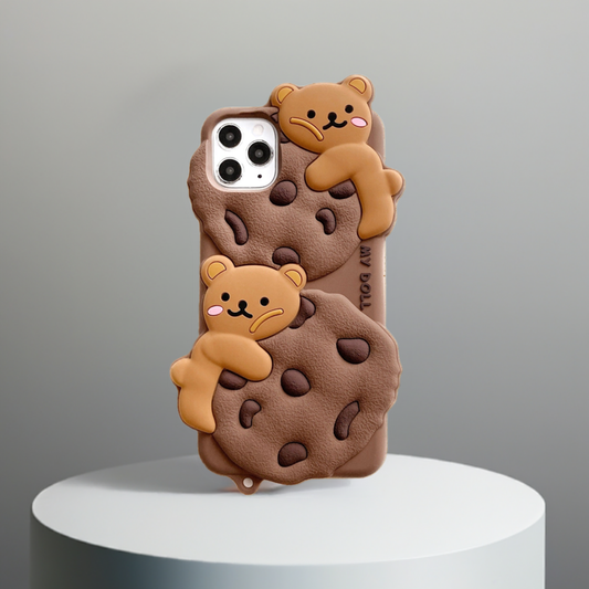 Cartoon Cute Biscuit Bear Phone Case