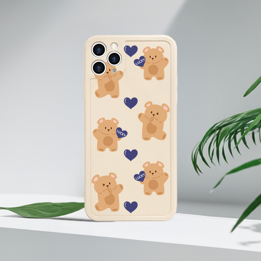 Cute Bear Pattern Printed Phone Case