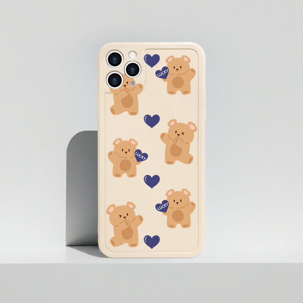 Cute Bear Pattern Printed Phone Case